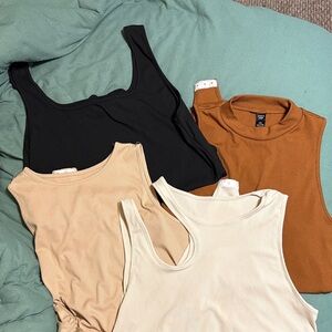 Black, Brown, Cream, Tan Bodysuits